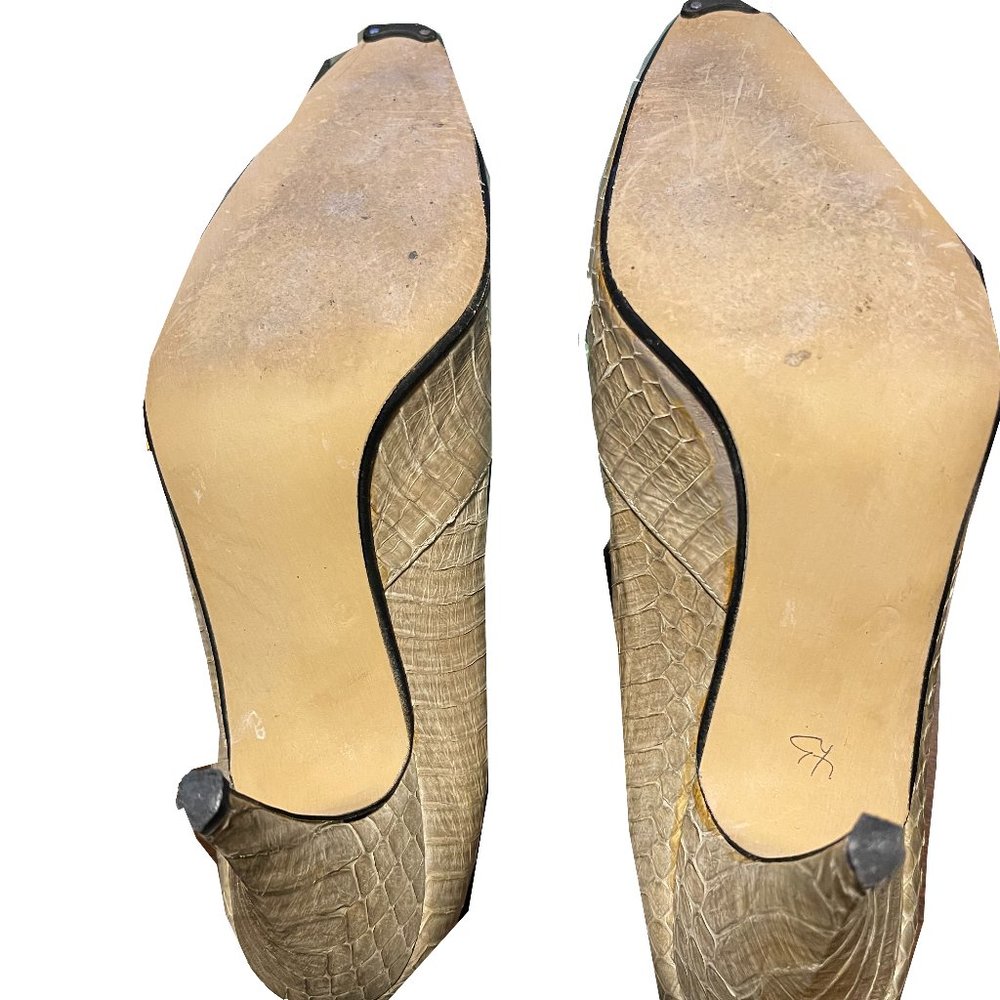 J.Rene size 9 Vintage animal print iridescent 3 inch heels